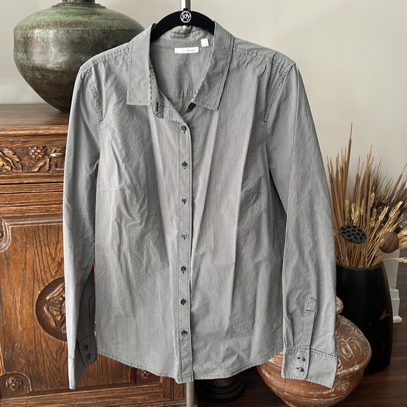 Nordstrom Tops - Nordstrom Halogen Black and White Gingham Checkered Careerwear Button Down Shirt